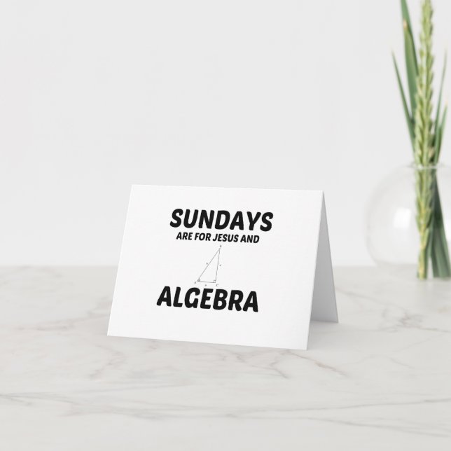 CARTE DE REMERCIEMENTS ALGEBRA ET JÉSUS DIMANCHE (Devant)