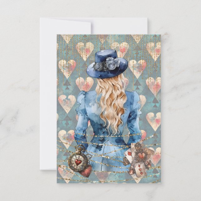 Carte De Remerciements Alice Au Pays Des Merveilles (Devant)