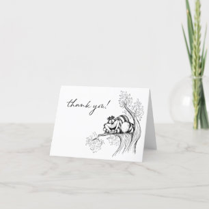 Carte De Remerciements Alice au pays des merveilles - Baby shower Cheshir