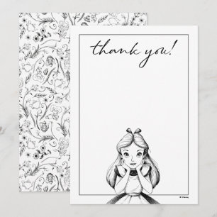 Carte De Remerciements Alice au pays des merveilles - Baby shower Cheshir