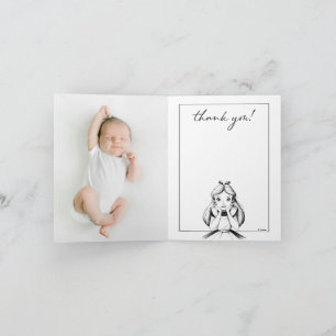 Carte De Remerciements Alice au pays des merveilles - Baby shower Cheshir