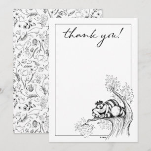 Carte De Remerciements Alice au pays des merveilles - Baby shower Cheshir
