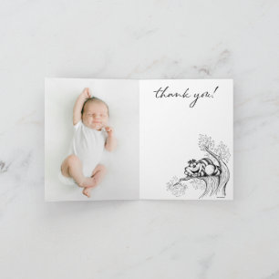 Carte De Remerciements Alice au pays des merveilles - Baby shower Cheshir