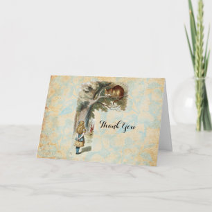 Carte De Remerciements Alice au pays des merveilles Cheshire Cat Mad