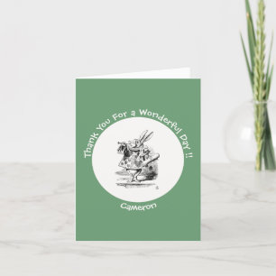 Carte De Remerciements Alice au pays des merveilles Lapin Blanc Héraut An