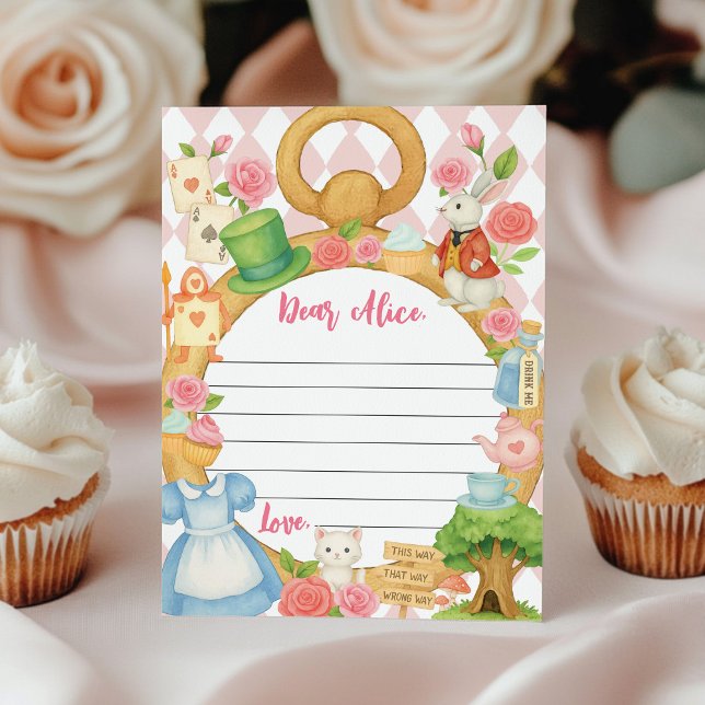 Carte De Remerciements Alice dans l'Onederland Time Capsule Note Message  (Créateur téléchargé)