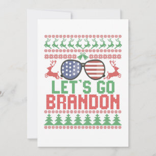 Carte De Remerciements Allez Brandon Drôle Mauvais Chandail de Noël