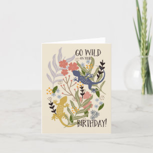 Carte De Remerciements Allez-vous en sauvage pour votre anniversaire
