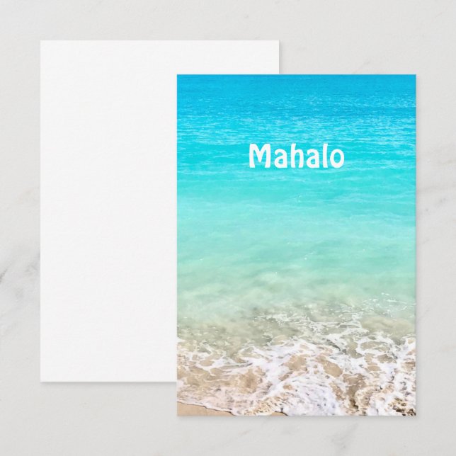 Carte De Remerciements Aloha Tropical Hawaïen  (Devant / Derrière)