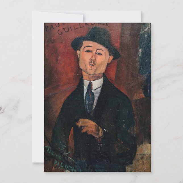 Carte De Remerciements Amedeo Modigliani - Paul Guillaume, Novo Pilota (Devant)