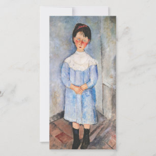 Carte De Remerciements Amedeo Modigliani - Petite fille en bleu