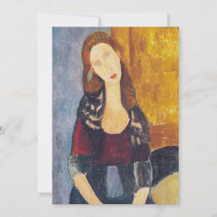 Carte De Remerciements Amedeo Modigliani - Portrait Jeanne Hebuterne #2