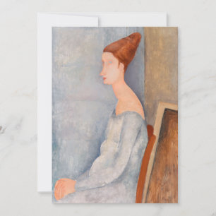 Carte De Remerciements Amedeo Modigliani - Portrait Jeanne Hebuterne #3