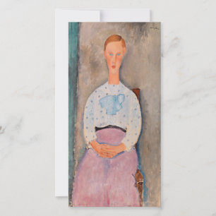 Carte De Remerciements Amedeo Modigliani - Une fille avec une blouse Polk