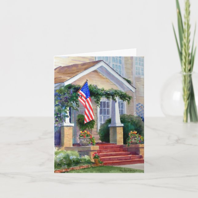 Carte De Remerciements "America, My Home" blanc notecard (Devant)