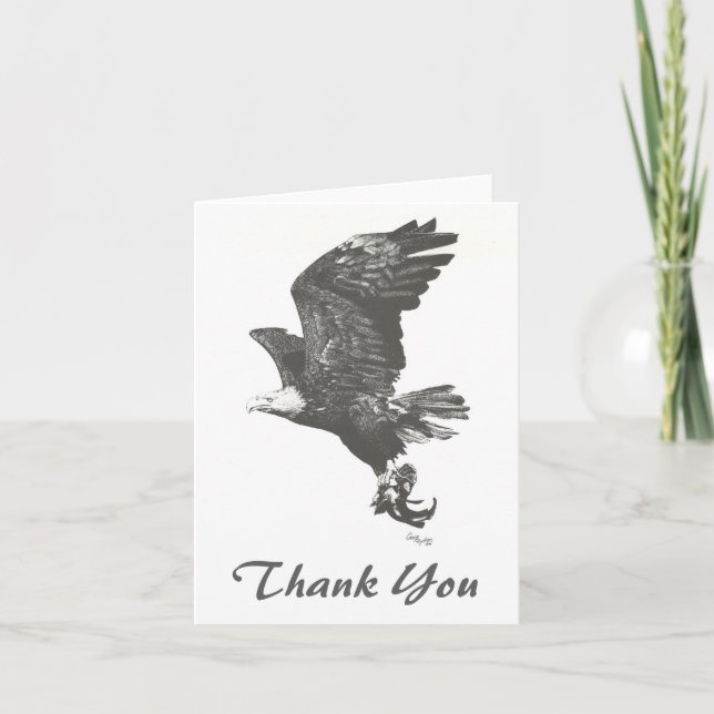Carte de remerciements américain d'Eagle chauve (Devant)