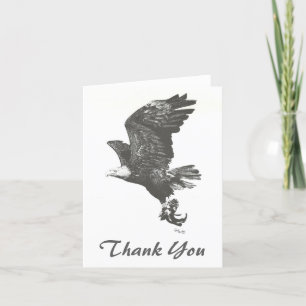 Carte de remerciements américain d'Eagle chauve
