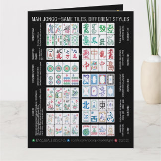 Carte De Remerciements American Mah Jongg Information Card