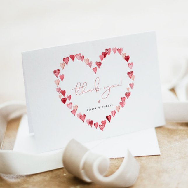 Carte De Remerciements AMORE Petit Ami Baby shower Saint Valentin (Créateur téléchargé)
