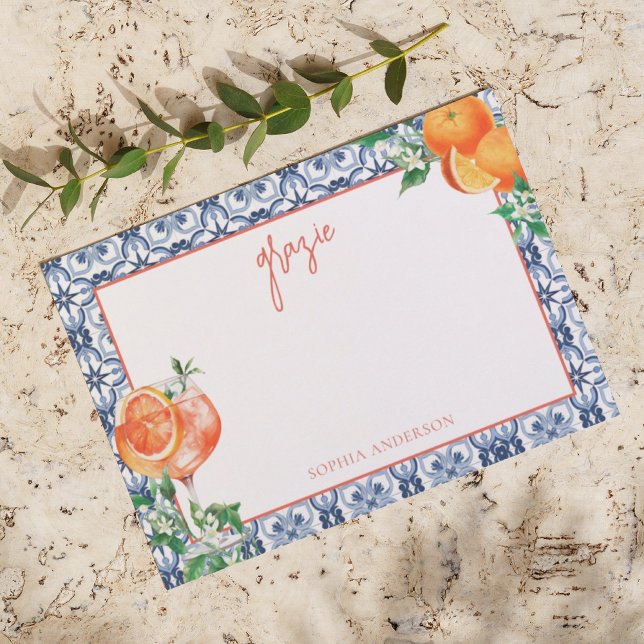 Carte De Remerciements Amore Spritz Fête des mariées (Créateur téléchargé)