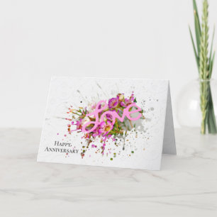 Carte De Remerciements Amour Anniversaire Dans Le Cadre Splash