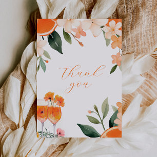 Carte De Remerciements Amour au premier Spritz Shower de mariage moderne