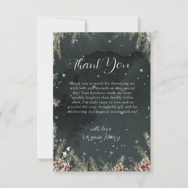 Carte De Remerciements Amour glacé (Devant)