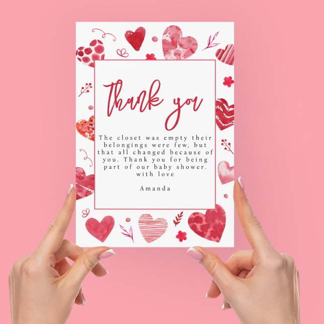Carte De Remerciements Amoureux | BABY SHOWER (Créateur téléchargé)