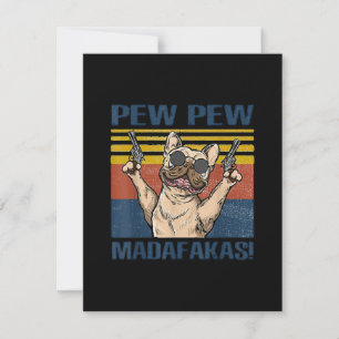 Carte De Remerciements Amoureux de les chiens  Madafakas à la Pew Pew Pew