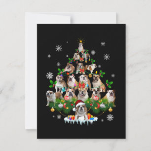 Carte De Remerciements Amoureux de les chiens  Ornements d'arbre de Noël 
