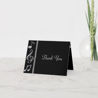 Carte De Remerciements Amoureux de musique Diamant Brillant sur Mariage N