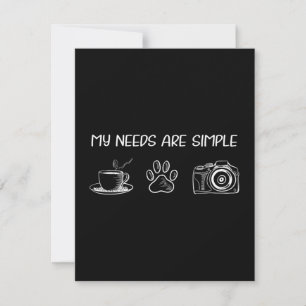 Carte De Remerciements Amoureux des chiens  Mes Besoins Sont Simples...