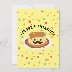 Carte De Remerciements Amusement vous êtes Flantastico Flan mignon avec