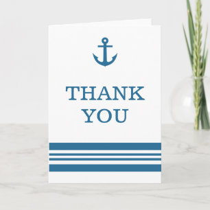 Carte de remerciements Ancre nautique