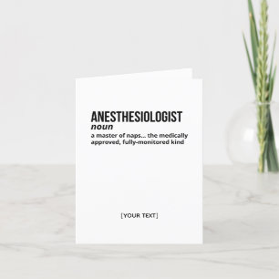 Carte De Remerciements Anesthésiologiste - Drôle définition Médicale