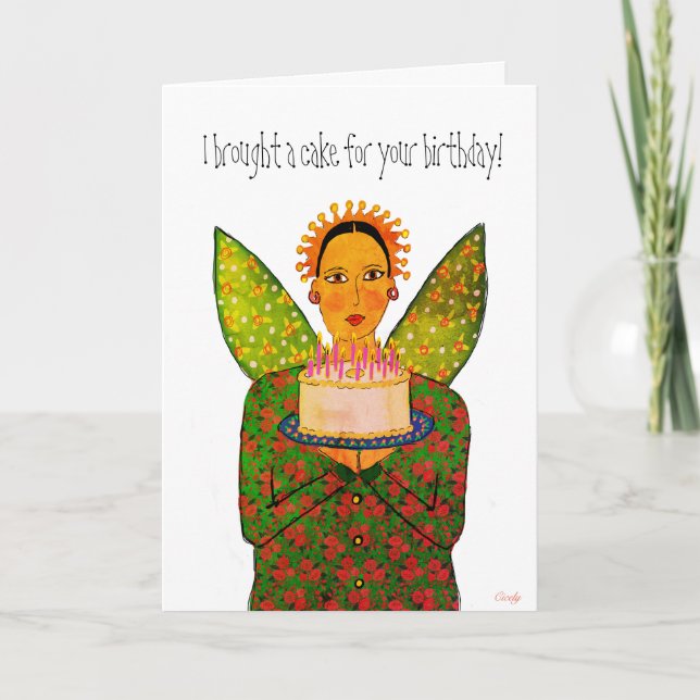 Carte De Remerciements Angel Food Anniversaire (Devant)
