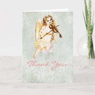Carte De Remerciements Angel Playing