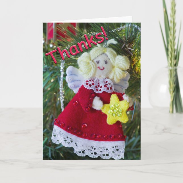 Carte de remerciements angélique (Devant)