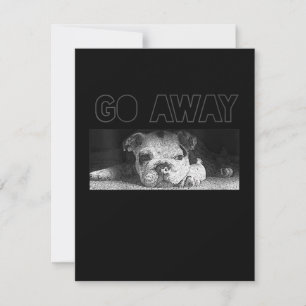 Carte De Remerciements Anglais Bulldog Chiot Distances Sociales S'Éloigne