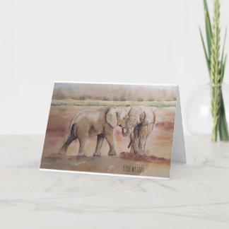 Carte De Remerciements Animaux d'amitié sur le thème