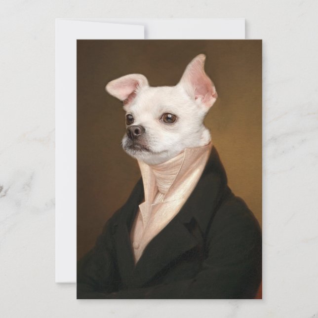 Carte De Remerciements Animaux de bébés cutest | Royal Chihuahua Portrait (Devant)