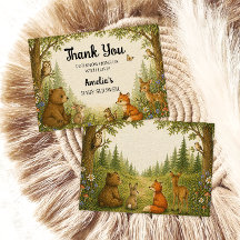 Animaux de la forêt Baby Shower Forêt Neutre