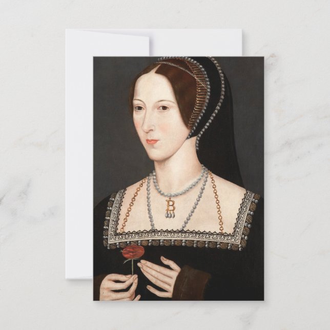 Carte De Remerciements Anne Boleyn Tudor Reine Château de Hever  (Devant)