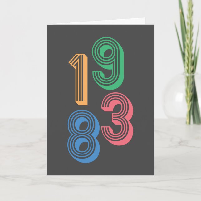 Carte De Remerciements Année de naissance - 1983 - 40e anniversaire (Devant)