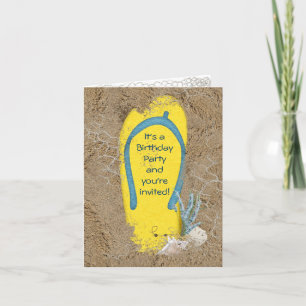 Carte De Remerciements Anniversaire Beach Party