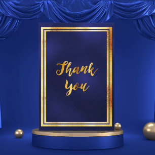 Carte de remerciements anniversaire bleu marine bl
