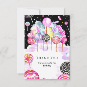 Carte De Remerciements Anniversaire Candyland de rêve