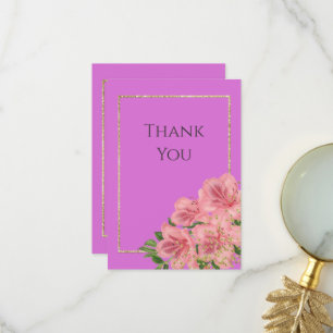 Carte De Remerciements  Anniversaire de Confetti Floral & Parties scintil