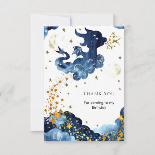 Carte De Remerciements Anniversaire de dragon mignon modifiable