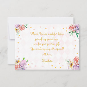 Carte De Remerciements Anniversaire de enfant de thé